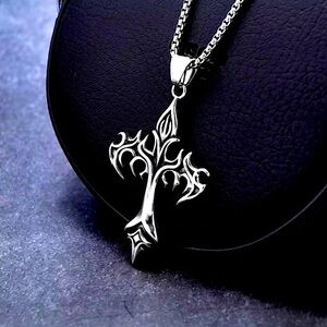 Silver Cross Necklace - Men/Women